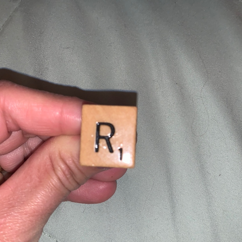 Scrabble Tile Initial Ring “R”